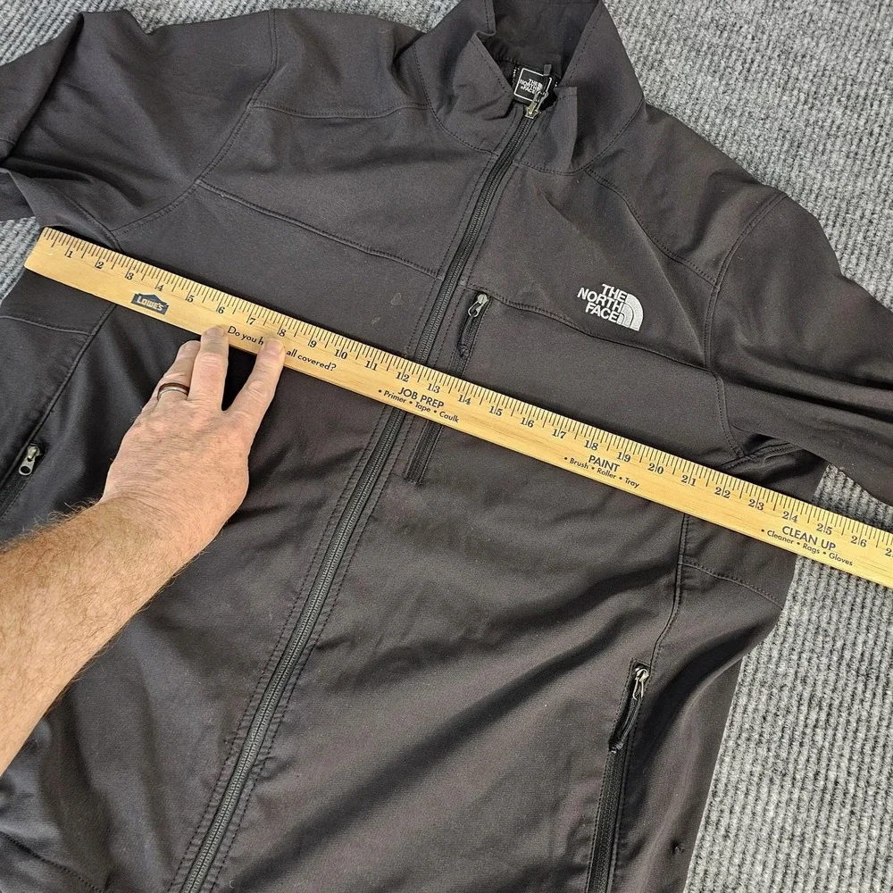 The North Face Jacket Mens XL Black Softshell Full Zip Outdoor Hiking Travel